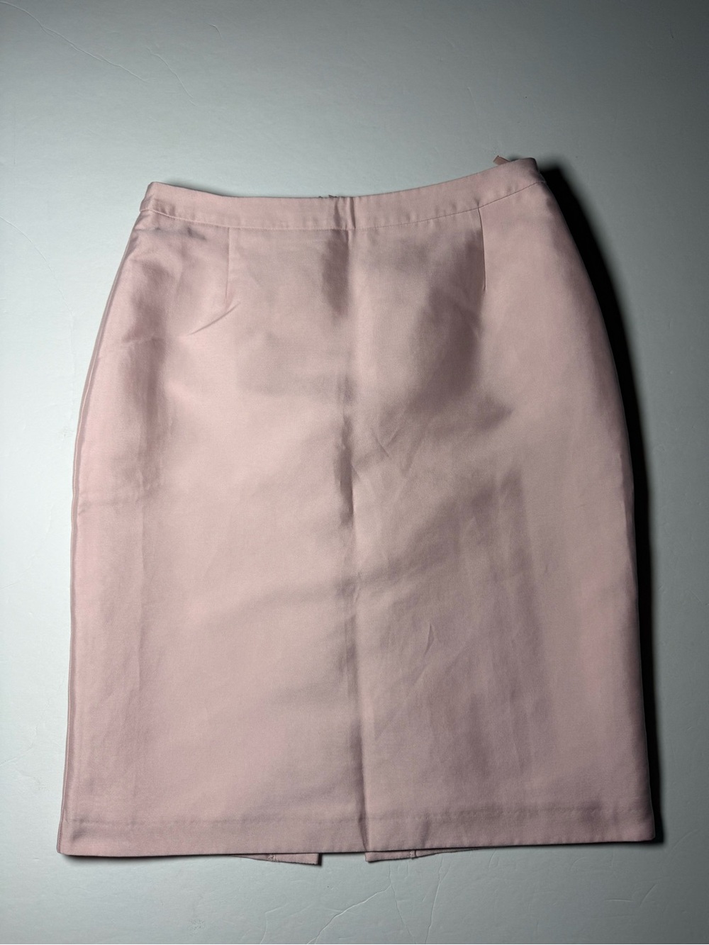 Zarina Size 44 Blush Pink Pencil Skirt Exposed Back Zipper
